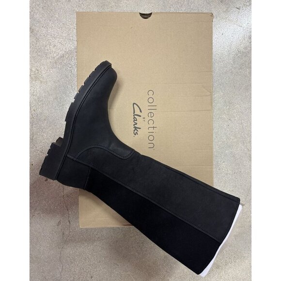 CLARKS / Opal Glow / Black / Leather / Zipper / Knee High / Size 9.5M - Picture 8 of 10